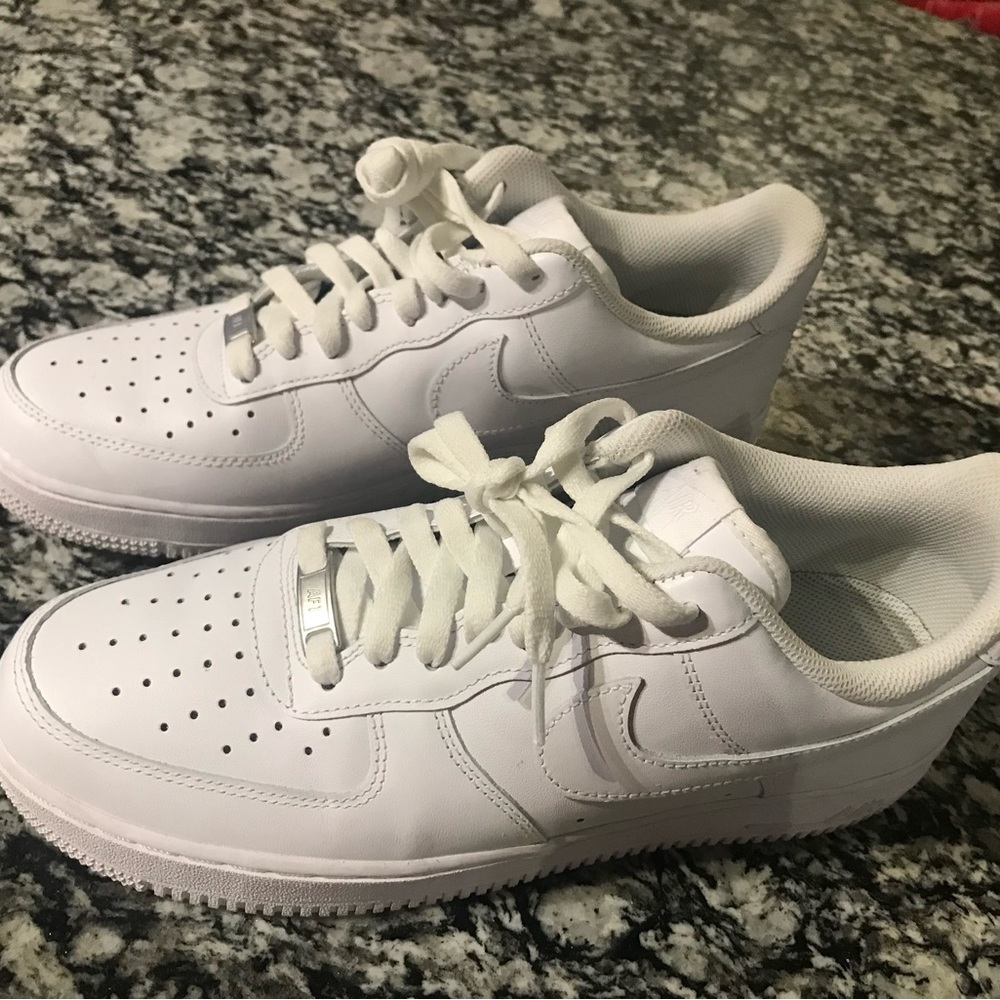 White Nike Air Force Ones